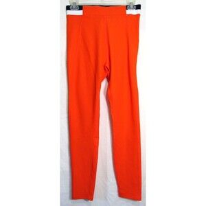 Wilo The Label Anthropologie Orange & Navy Contra Ribbed Leggings Medium NWT